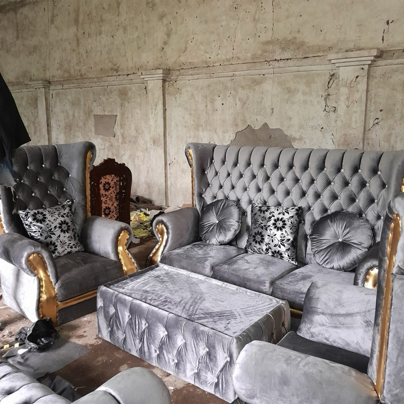 SOFA SULTAN/SOFA SYAHRINI SULTAN Kombinasi kain oscar gold