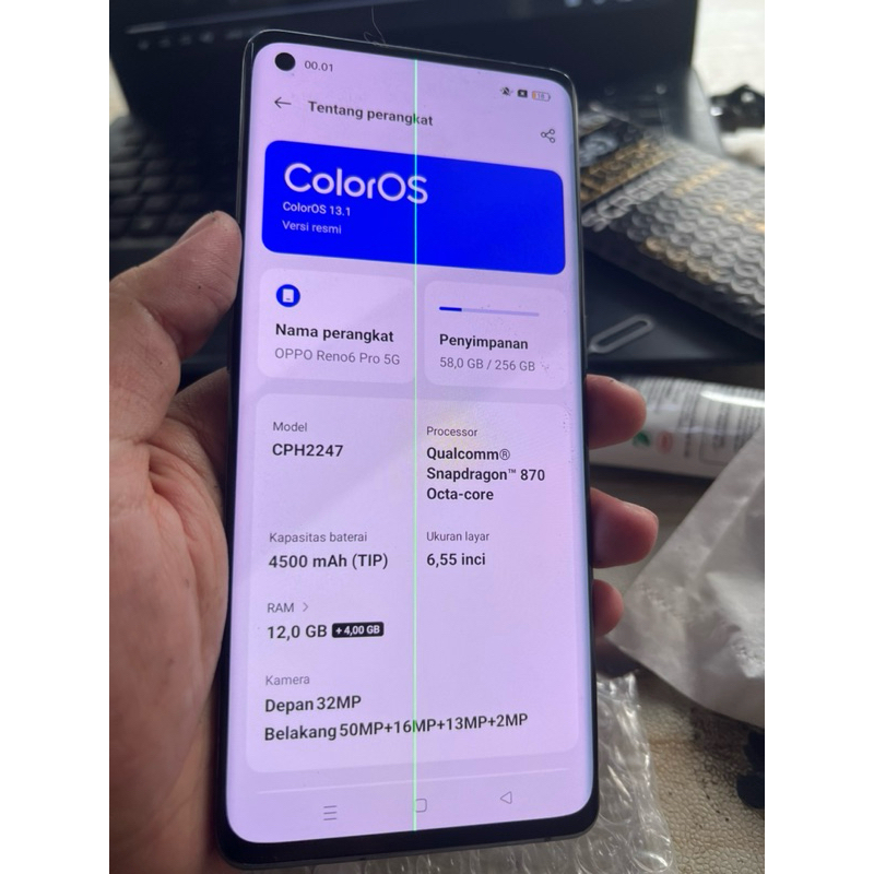 Lcd Oppo Reno 6 Pro 5G Original Copotan Minus