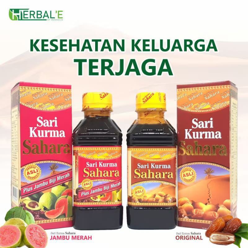

Sari Kurma SAHARA 330gr (Sari kurma plus jambu merah & Sari Kurma original)