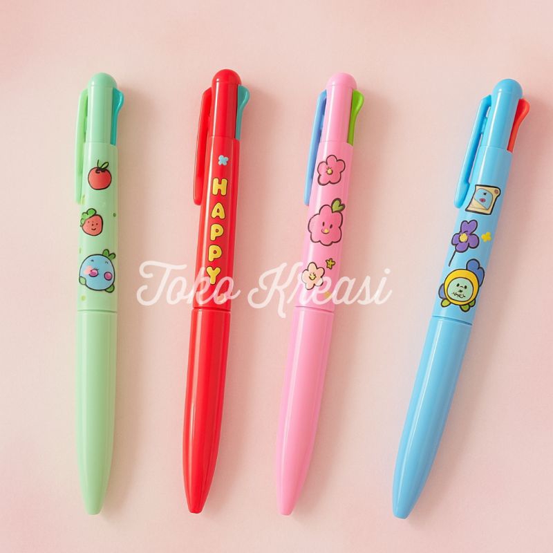 

(Per pcs) Pulpen / Bulpen / Bolpen 4 warna Fancy