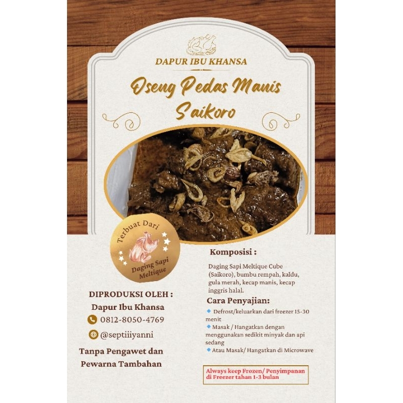 

Oseng Asem Pedas Saikoro