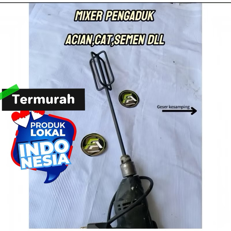 TERMURAH PENGADUK CAT RESIN SEMEN PAKAN STIK MIXER UNTUK SEMUA BOR PANJANG 50cm dan 40cm