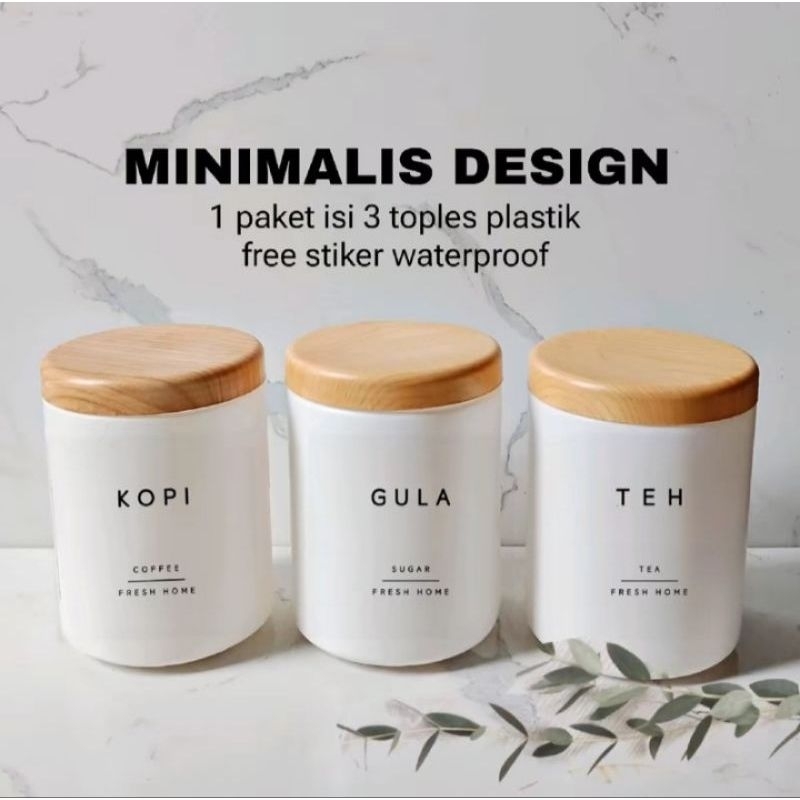 Paket HEMAT MINIMALIS isi 3pcs toples bumbi toples dapur toples plastik