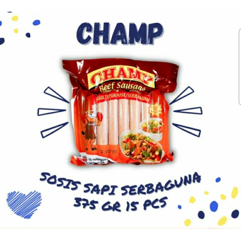 

Champ Sosis Sapi Serbaguna 375gr (Isi 15 pcs)