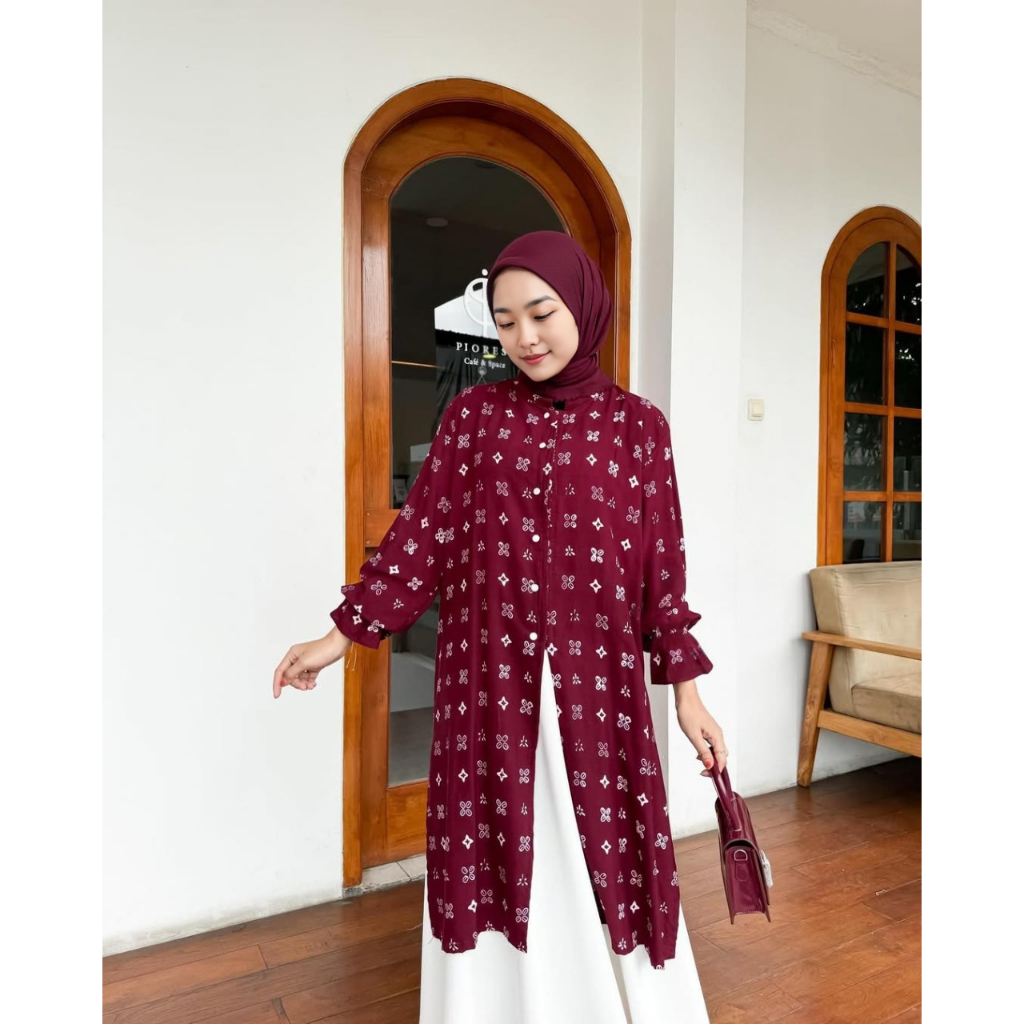 Artomoro Tunik Jumputan Kawung