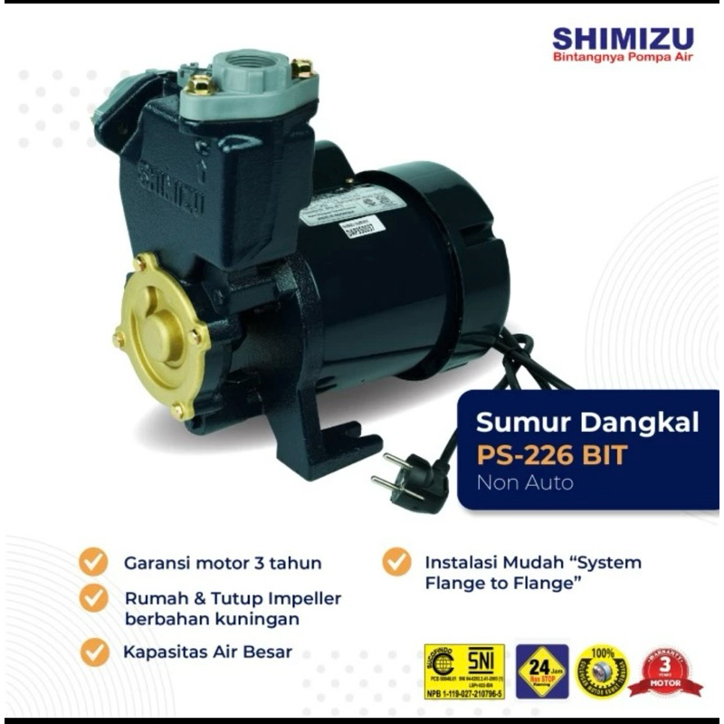 Mesin Pompa Air Shimizu PS-226 BIT Non Otomatis