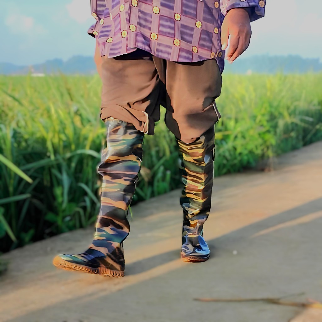 SEPATU BOT KARET PANJANG 55CM DORENG SEPATU SAWAH ANTI KEONG SEPATU BOOTS PETANI PRIA