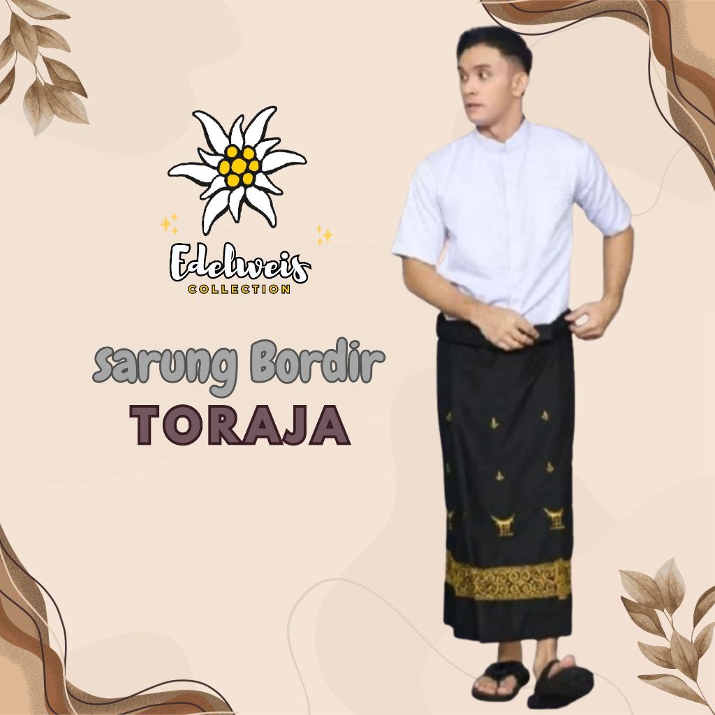 Sarung Bordir Toraja Motif Timbul Keren Sarung Sholat Pria Dewasa