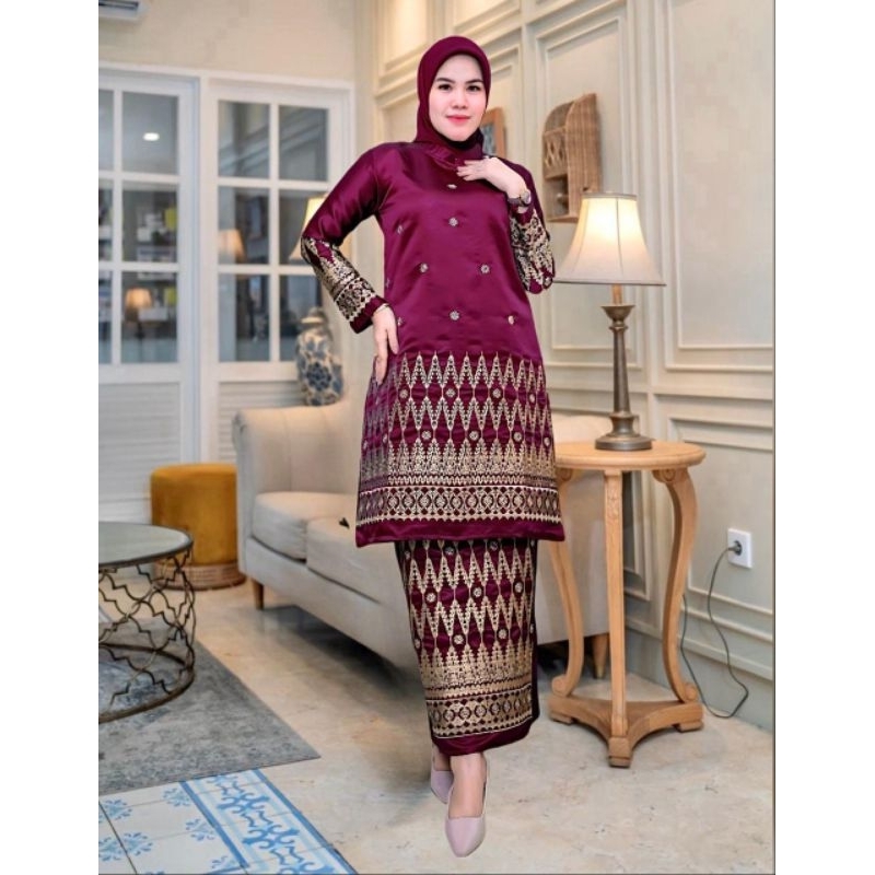 NEW Set baju kurung bordir 4 - baju kurung modern - kebaya modern - kebaya baju kurung padang - baju