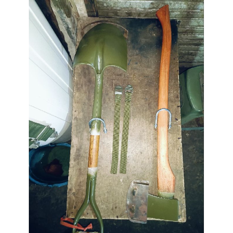 sekop Kampak fullset mobil Jeep Willys cj utility - sekop kampak Willys dan braket