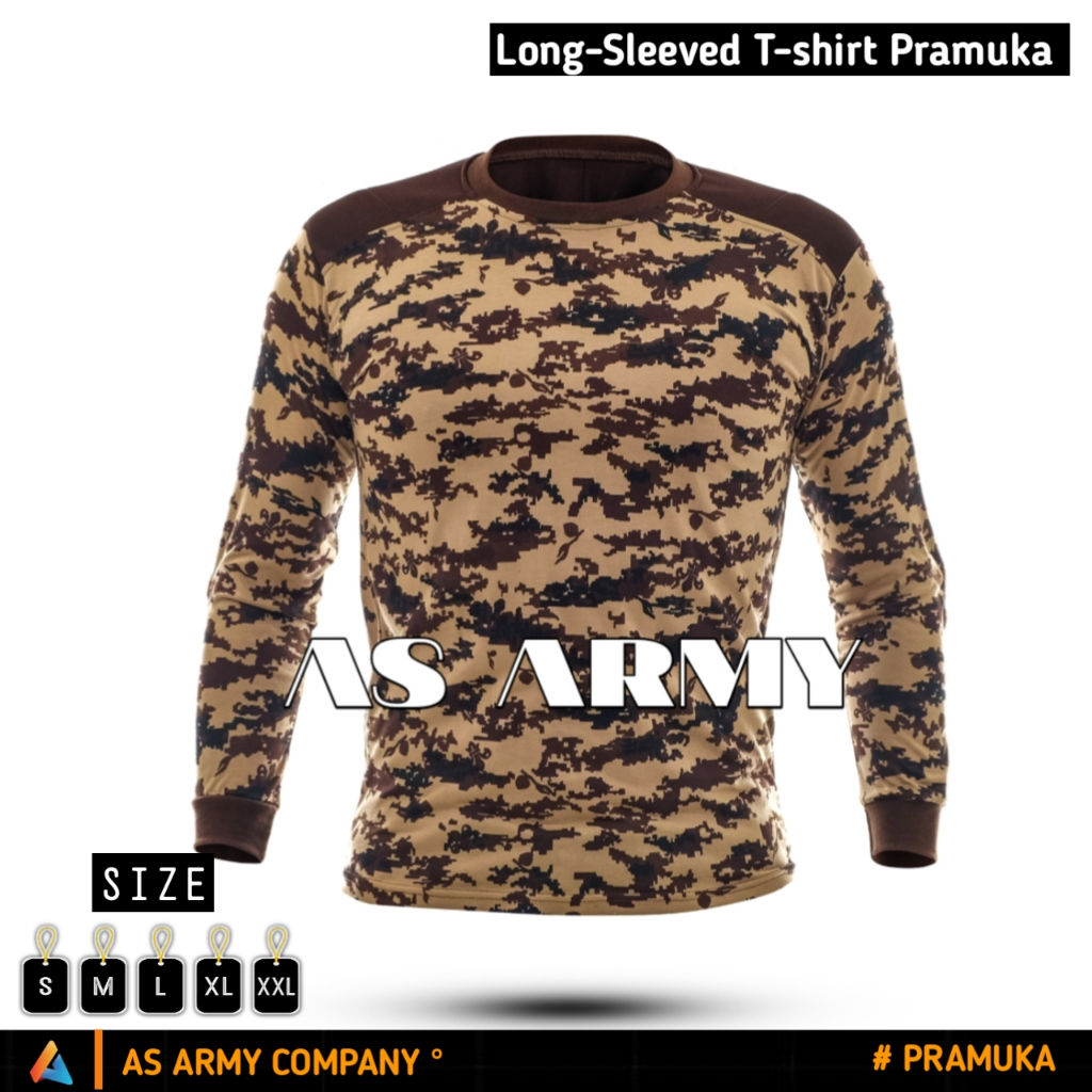 BAJU PRAMUKA LENGAN PANJANG KAOS LORENG PRAMUKA