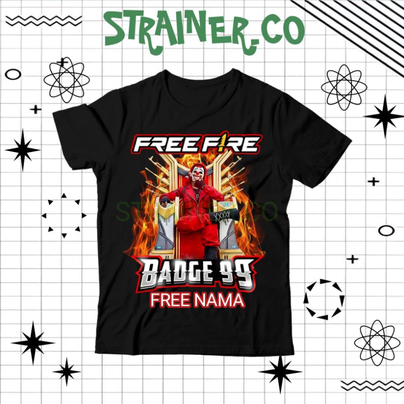 (BISA COD) Kaos Anak FF FREE FIRE BUNDLE EVO MONEY HEIST BADUT SG 2JT OPM  - Baju Anak Laki-Laki PER
