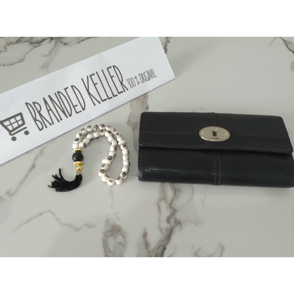 Dompet Fossil Wanita Preloved 100% Original Bahan kulit