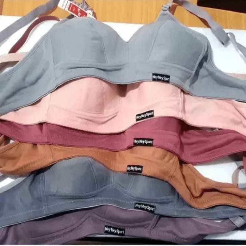 6 Pcs BH tanpa busa wanita dewasa Murah meriah Bh tanpa kawat tanpa busa Bh sport