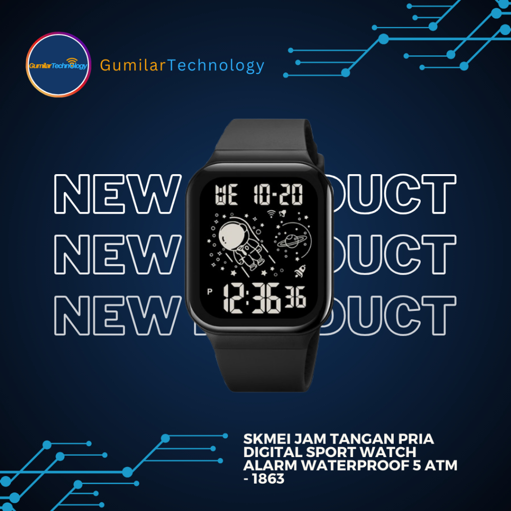 SKMEI Jam Tangan Pria Original Digital Tahan Air Sporty 1863