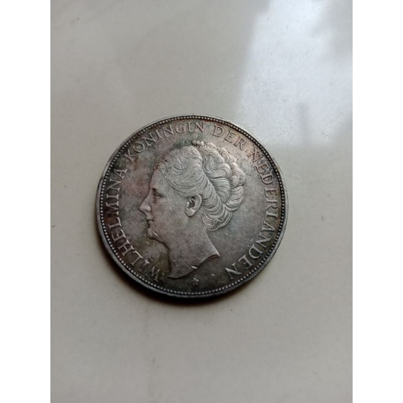 Koin perak kuno 2.5 gulden Wihelmina 1931.dijamin ori.Silver coin