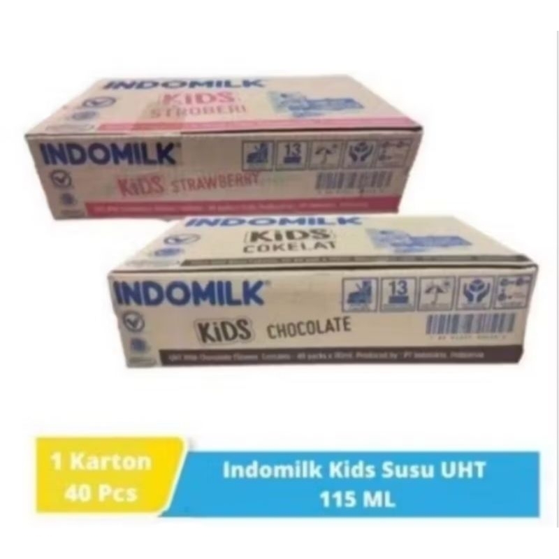 

Indomilk Kids Susu UHT Cokelat Stroberi 1/2 Dus isi 20pcs @115ml