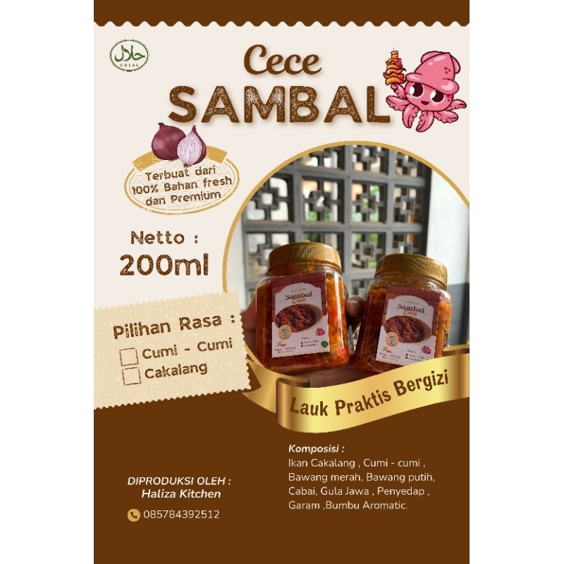 

Sambal cece - Sambal cakalang - Sambal cumi - bahan fresh