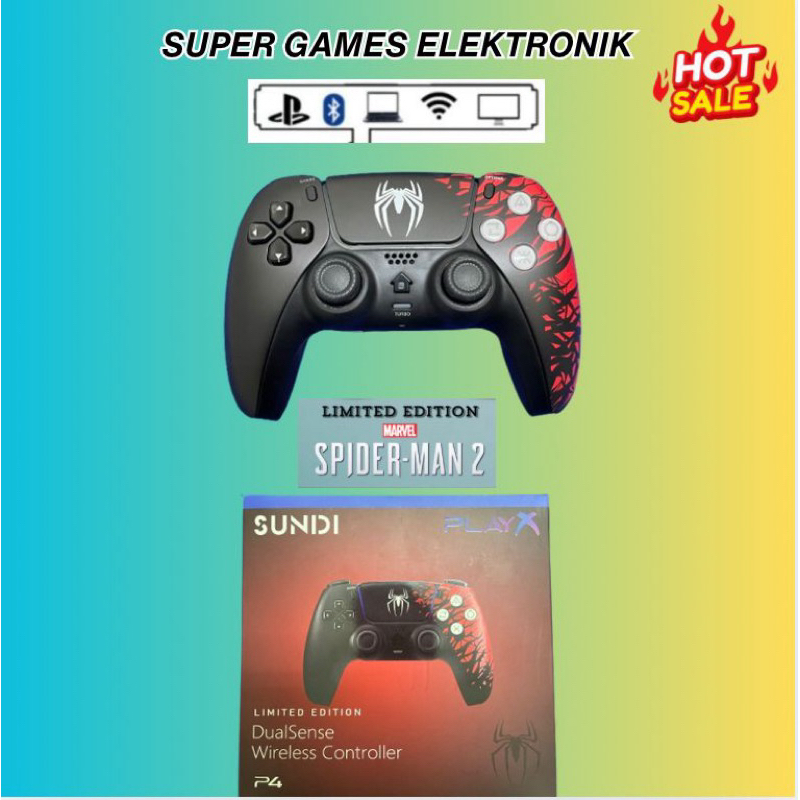 Stik Spiderman Stick PS-4 Model PS-5 Support PS-4 | PS-5 |PC |HP - PLAY X Wireles Controler