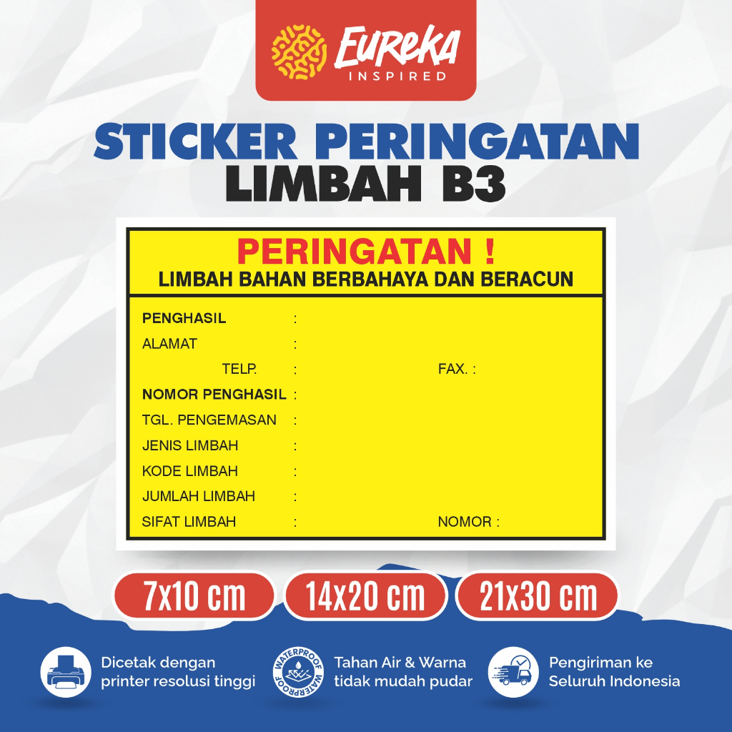 Sticker Peringatan Limbah B3