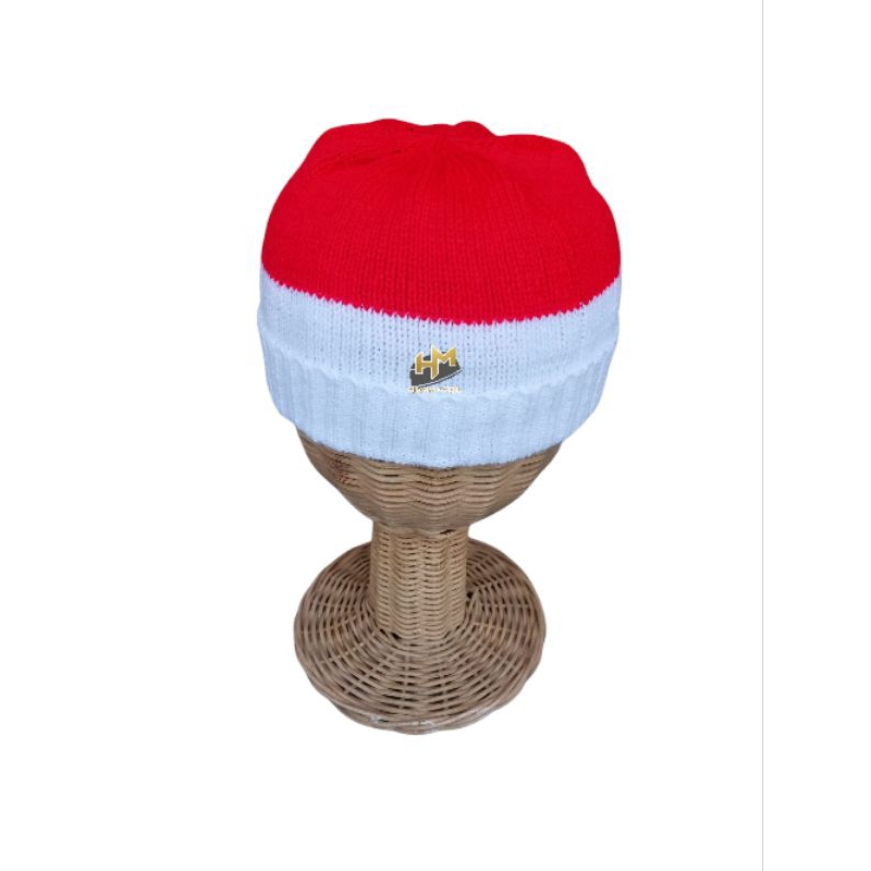 peci rajut merah putih#peci kekinia#peci merah putih#peci tebal#bannie head