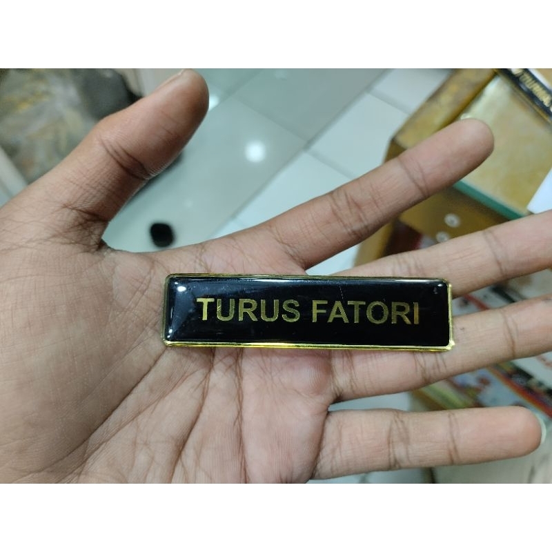 

Nama Dada Kuningan Custu |Papan Nama Kuningan Castem