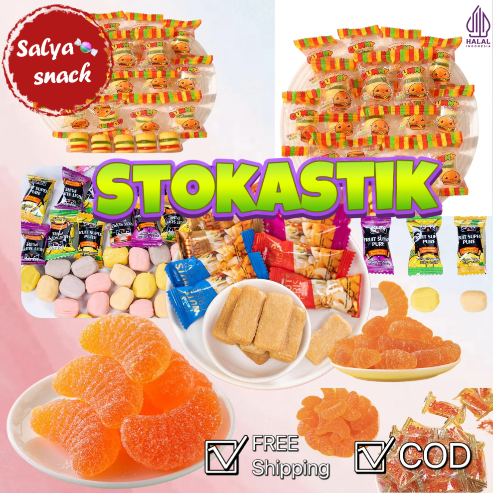 

【HALAL】Diimpor dari CinaPermen yang lezatPaket CampuranPerlengkapan KeluargaPermen Gummy Netflix Favorit Anak-anak
