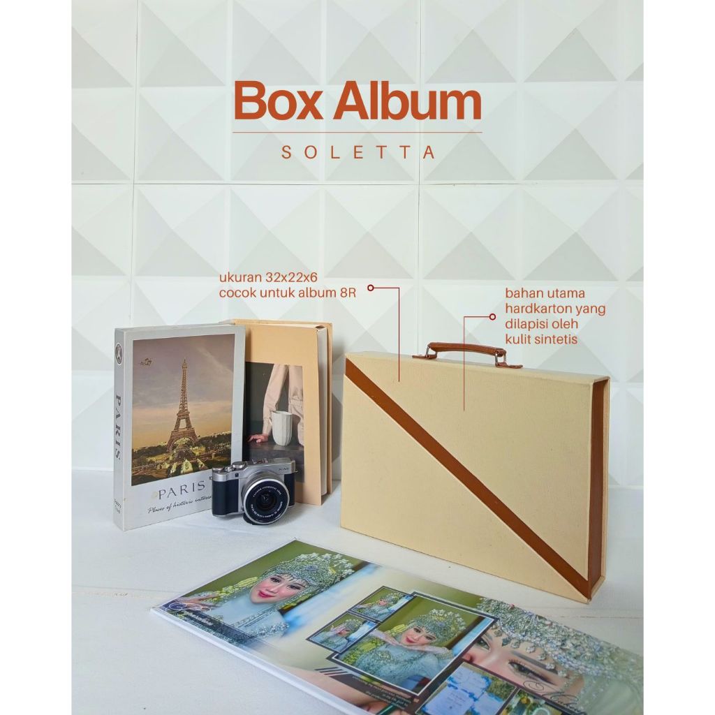 Box Album Foto Wedding | Tas Album Foto Custom | Box Tempat Penyimpanan Album Magazine