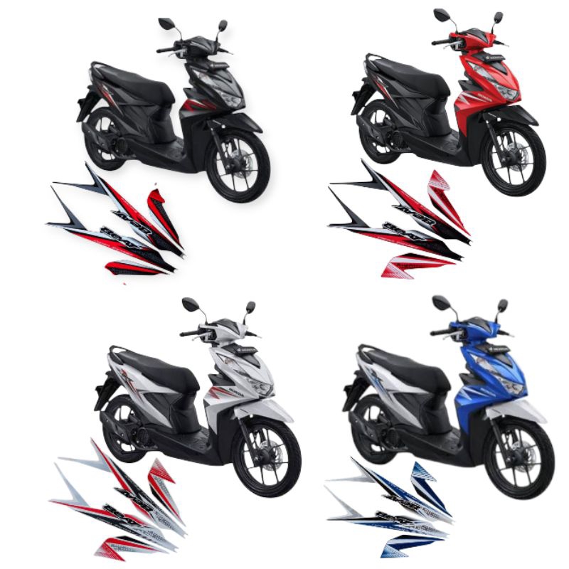 stiker striping skotlet lis body motor honda beat fi eco esp cbs tahun 2020