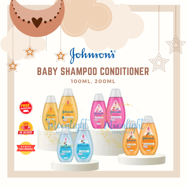 JOHNSON'S Baby Shampoo Conditioner 100ml 200ml Gold/Soft&Smooth/Active Clean/Shiny Drops/Sampo Bayi