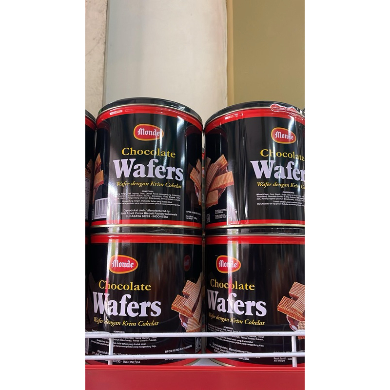 

MONDE CHOCOLATE WAFER berat 900gr (free bubble wrap dan kardus )