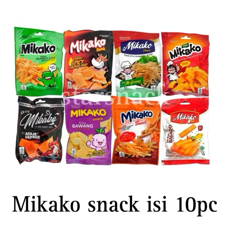 

Mikako snack keripik semua rasa @18g