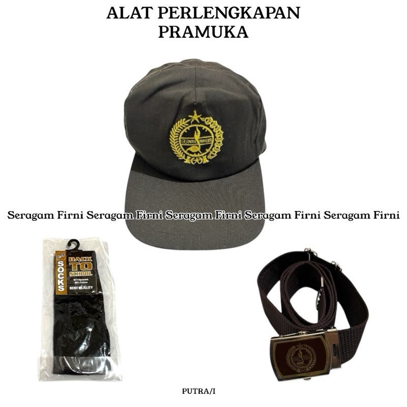 Atribut Perlengkapan Sekolah PRAMUKA SD SMP untuk anak laki-laki dan perempuan