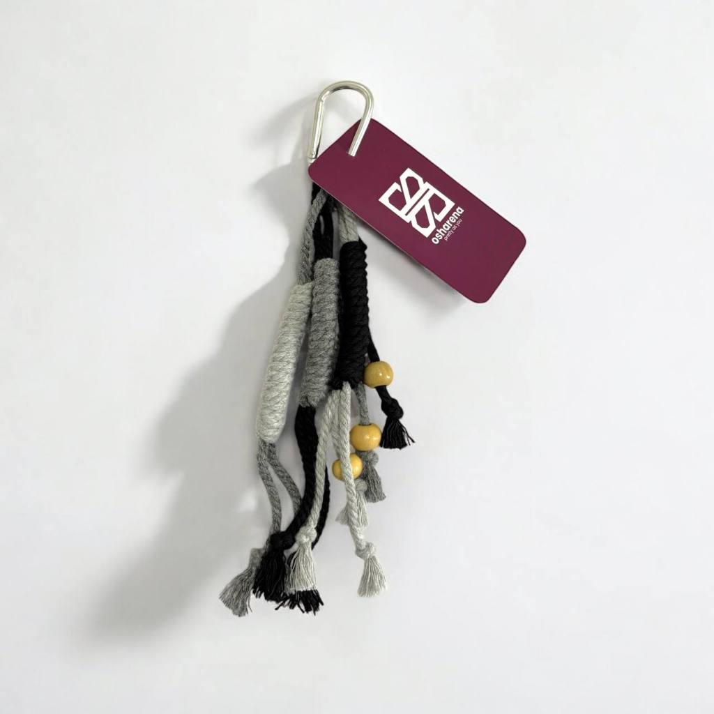 Osharena Bagcharm macrame gantungan tas wanita lucu tali rajut