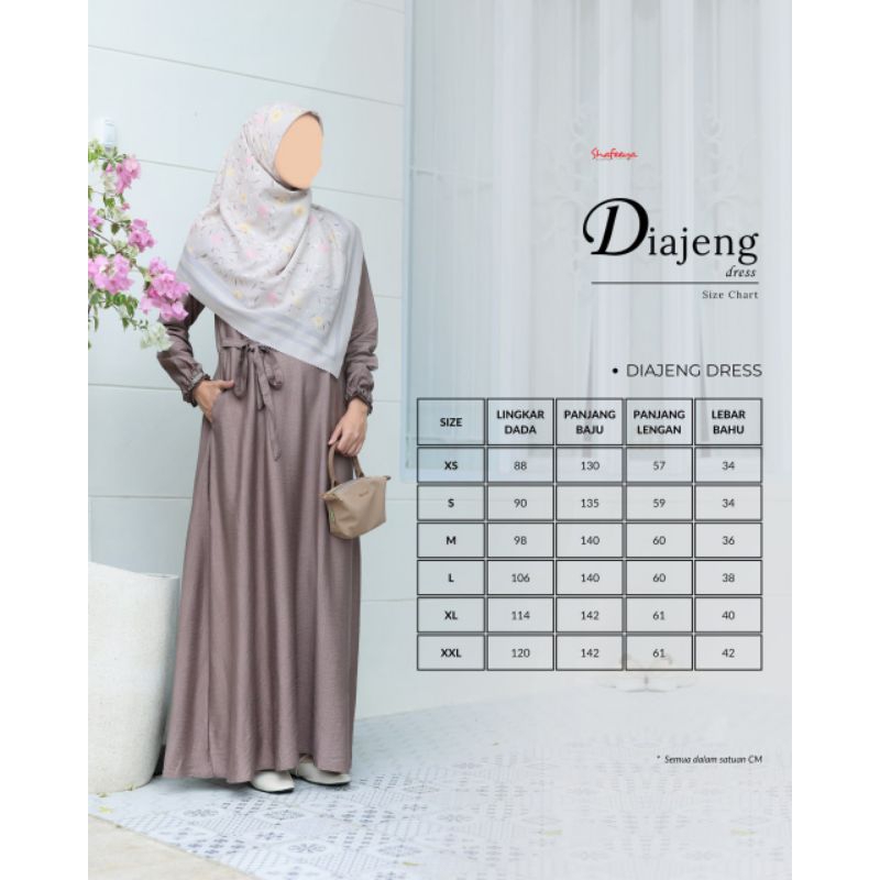 DIAJENG DRESS,GAMIS POLOSAN by SHAFEEYA