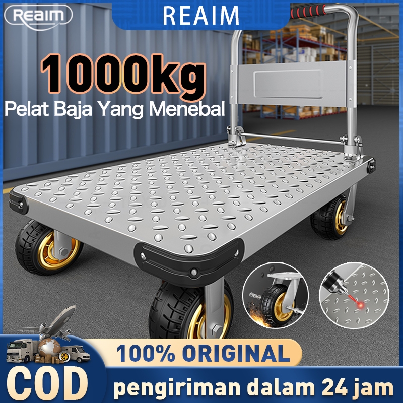 Troli Barang Lipat Portabel Tanpa Bising​ Hand Truck Model Besi 800 Kg ​Anti Karat Tanpa Bising​ Tro