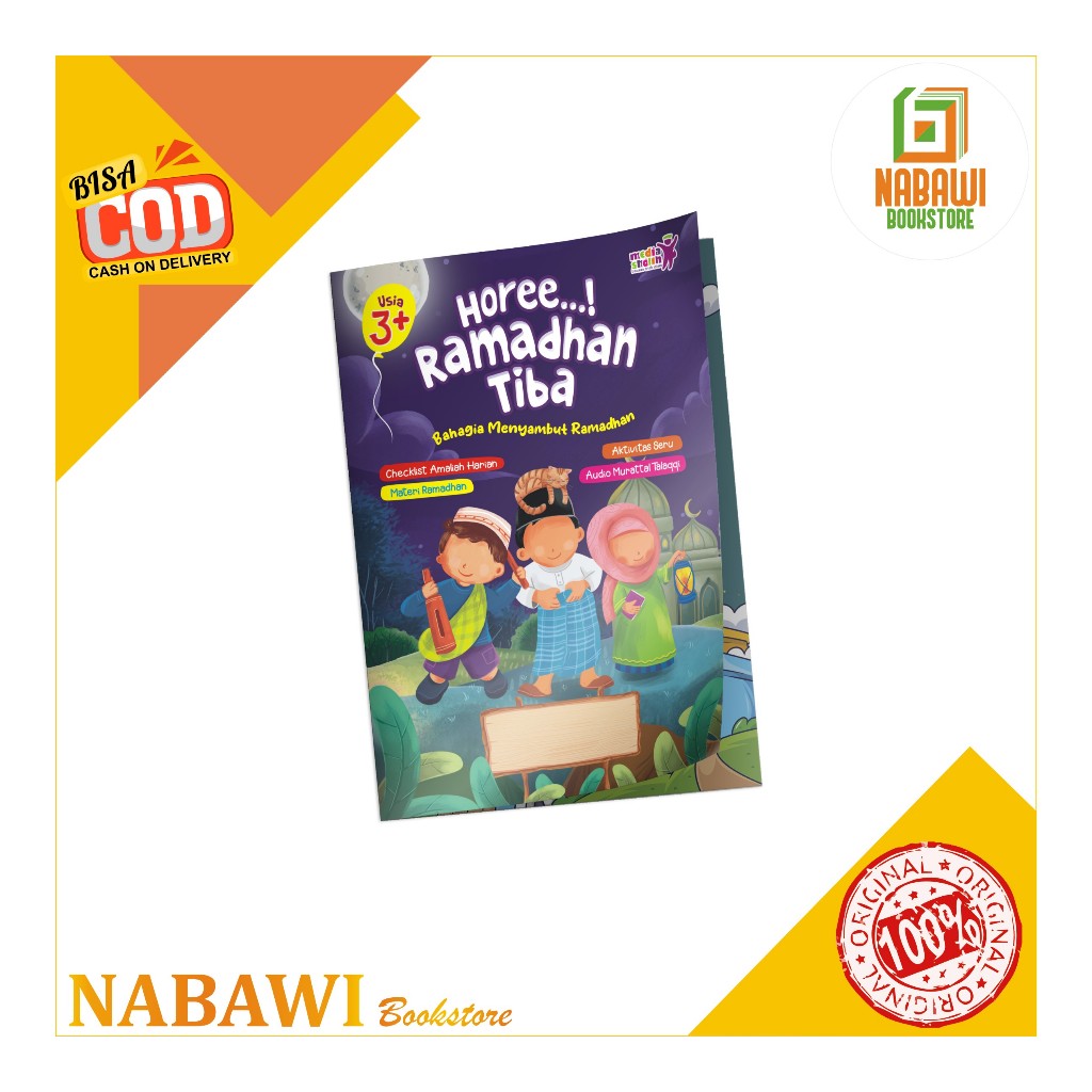 Buku Ceklist Kegiatan Ramadhan Anak TK || Penerbit Media Sholih - Hore Ramadhan Tiba