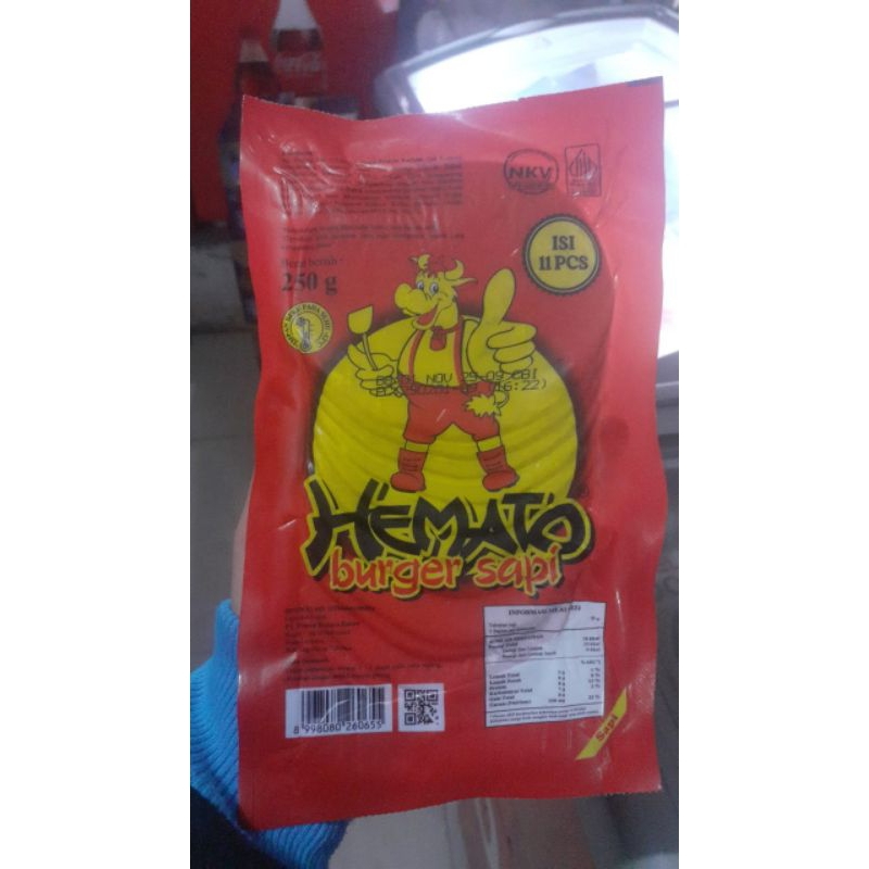 

Frozen hemato burger sapi isi 11