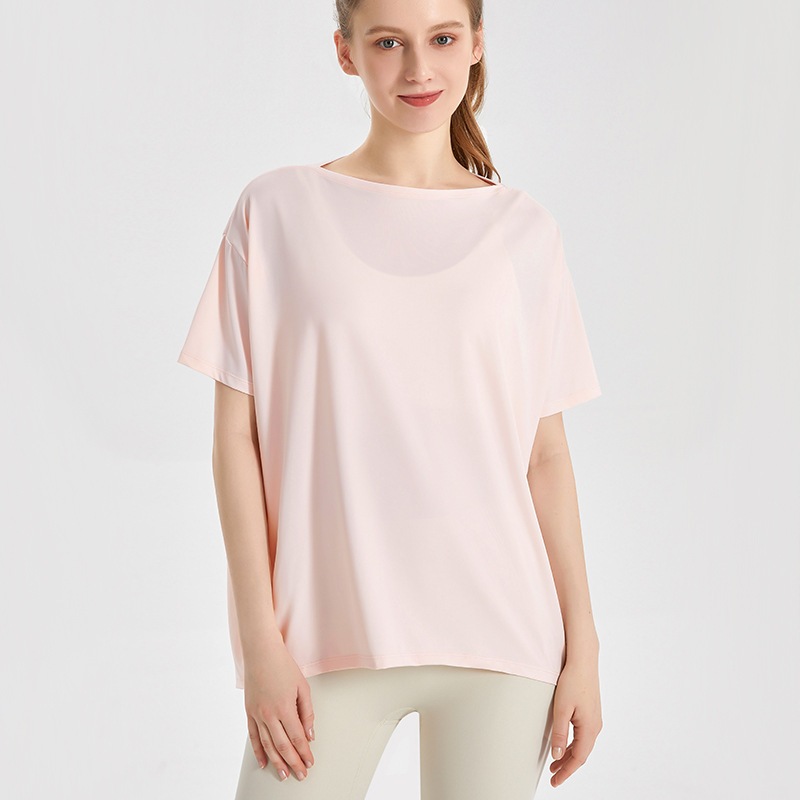 AKLOVER Kaos Sport Baju lengan Pendek Wanita Olahraga  Yoga T-shirt Oversize