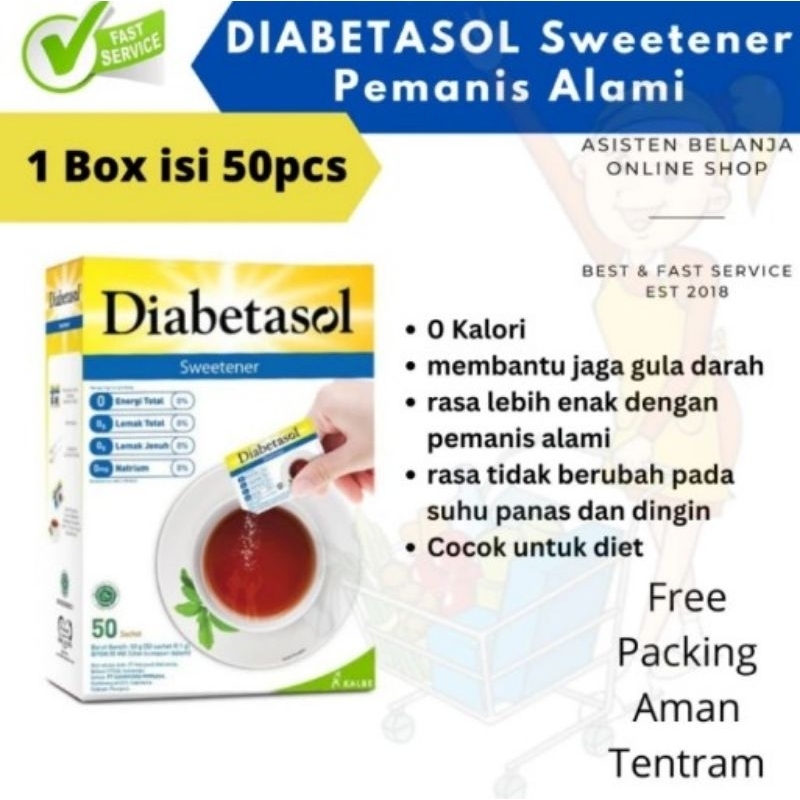 

Diabetasol Sweetener per Box isi 50 sachet