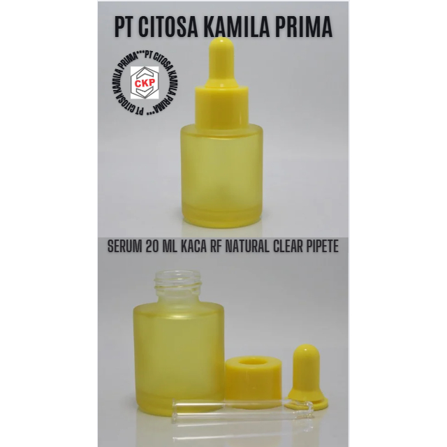 Serum 20 ml Kaca Warna RF Pipet / Botol Kaca 20 ml / Botol Kosmetik / Serum pipete