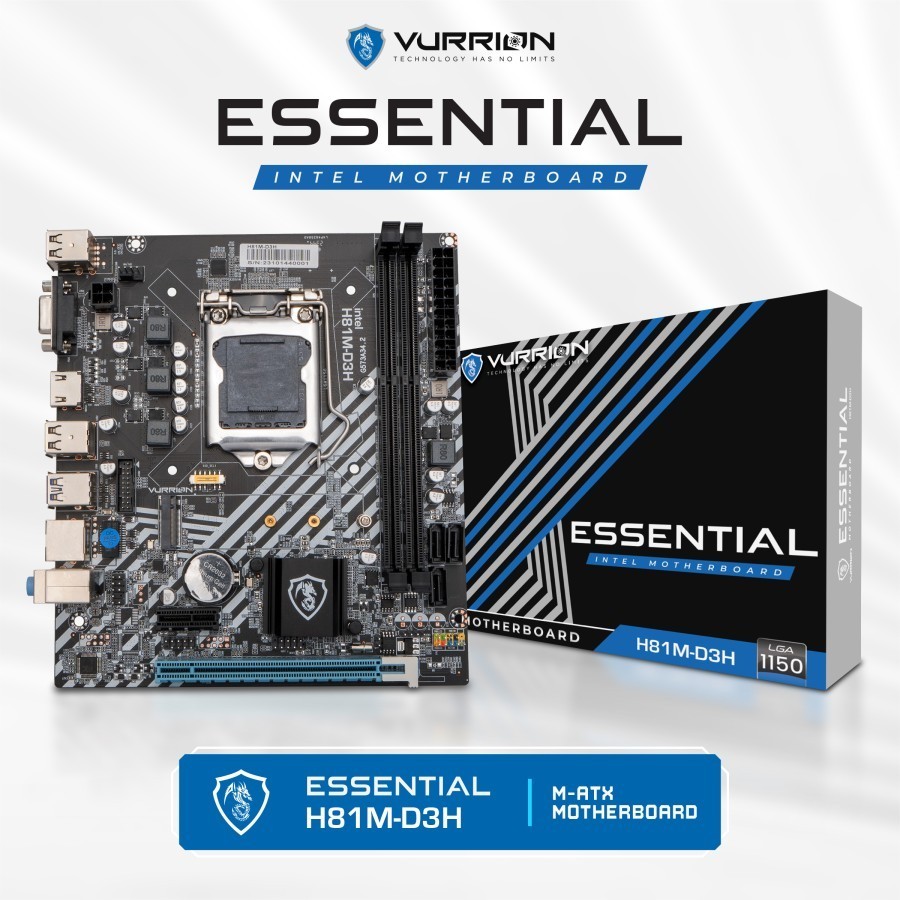 Motherboard Vurrion Essential H81M-D3H LGA 1150 / Mobo H81