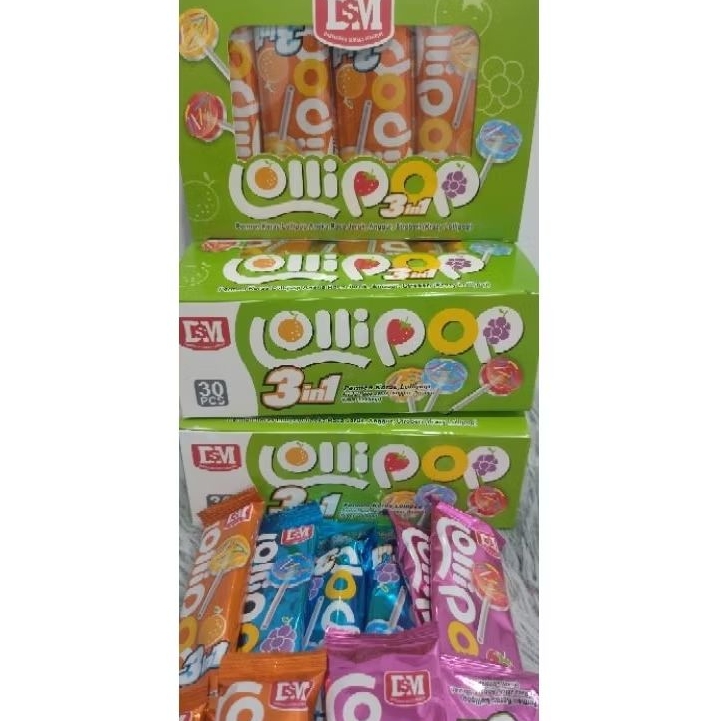

DSM✓ Permen lolypop 3in1✓ 30 pcs