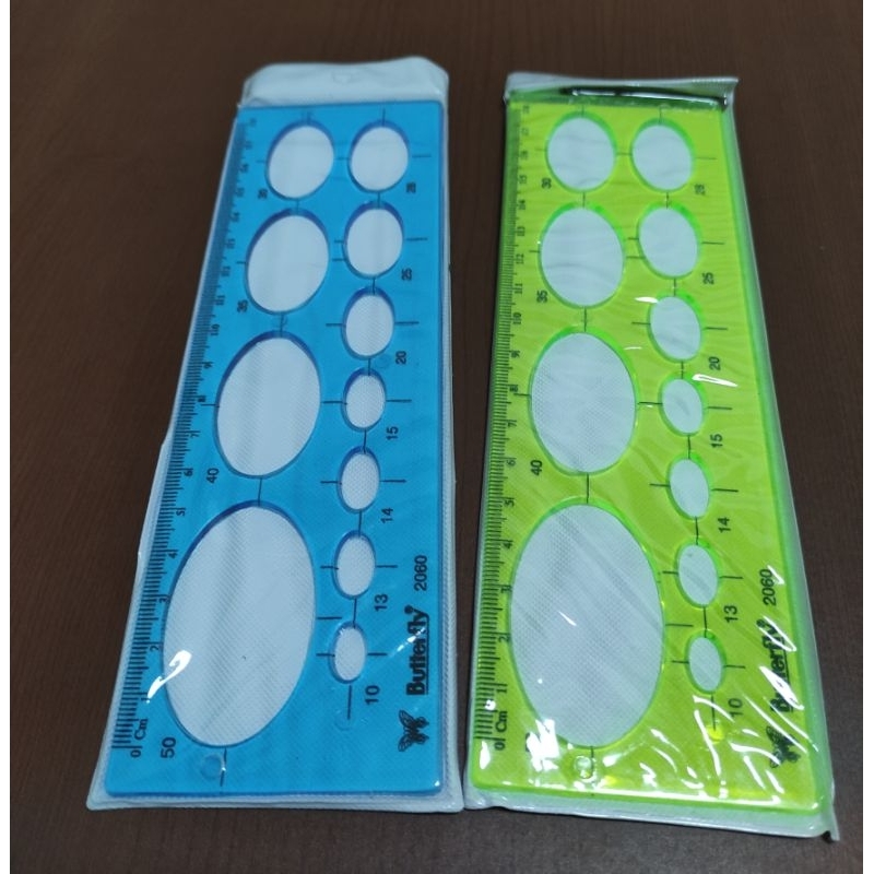 penggaris mal oval butterfly 2060