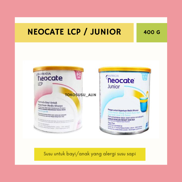 NEOCATE LCP 400 G / NEOCATE JUNIOR 400 G / FORMULA KHUSUS ALERGI SUSU SAPI