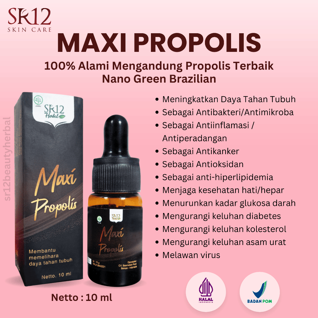 

SR12 Maxi Propolis 100% Liquid Propolis Dengan Kandungan Varian Nano Green Brazilian Meningkatkan Daya Tahan Tubuh