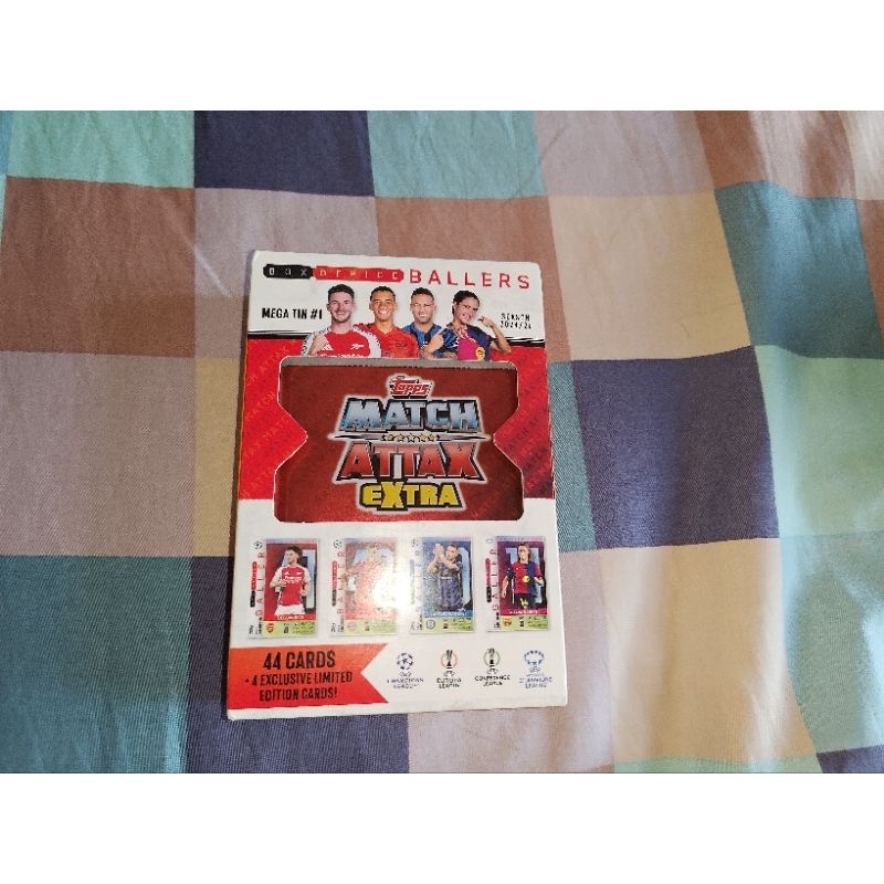 Kaleng Kartu Bola Topps Match Attax Extra Box Office Ballers Mega Tin #1 2025 UEFA Champions League 