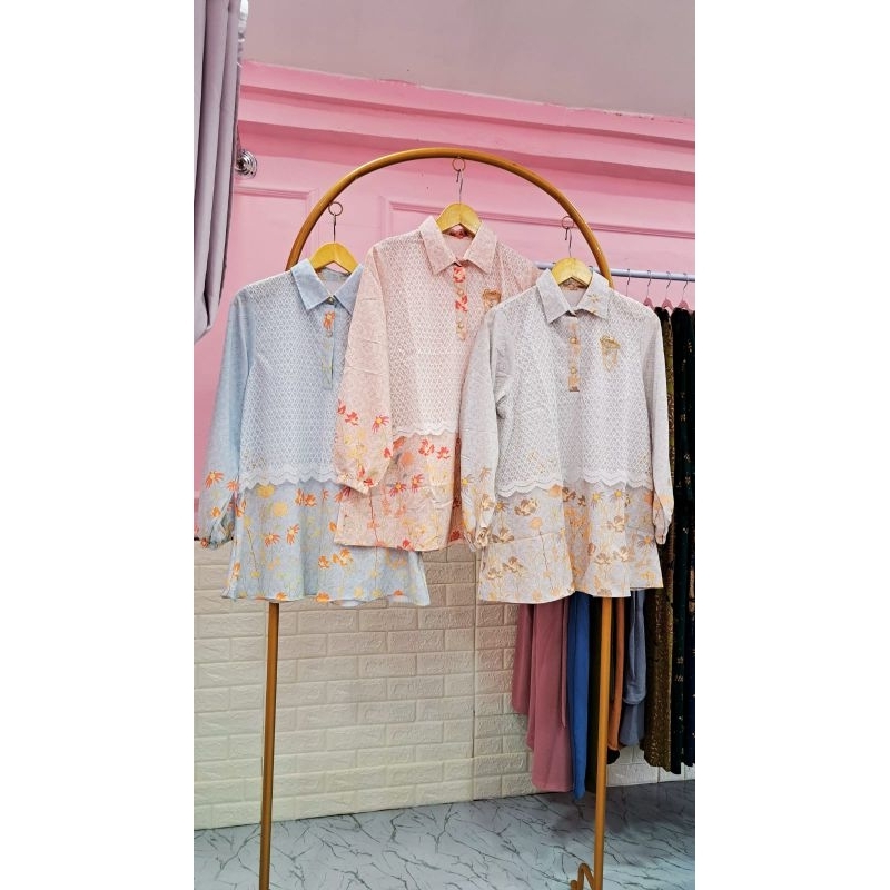 Canary Blouse kemeja wanita elegant || Atasan wanita kekinian || free Bross