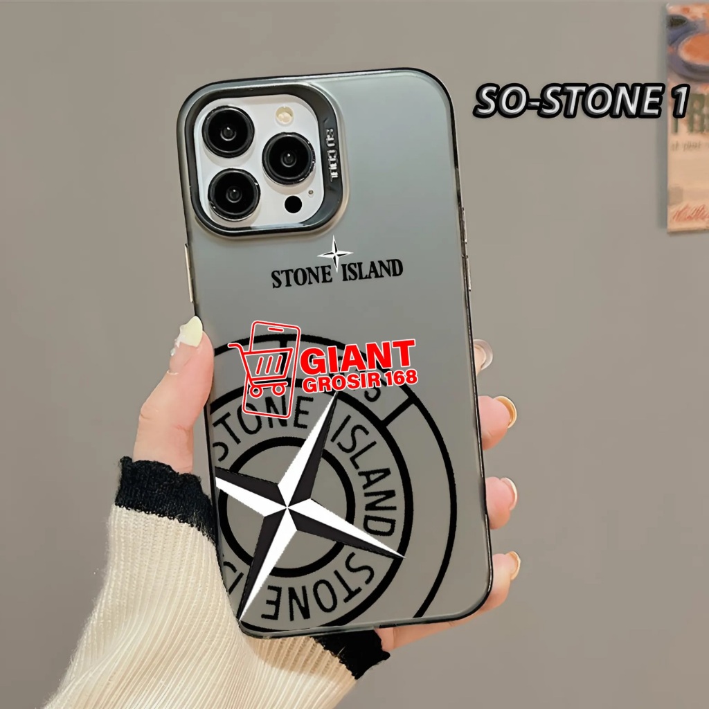 Case IMD Hologram Black Casing Stone Island for Redmi A5