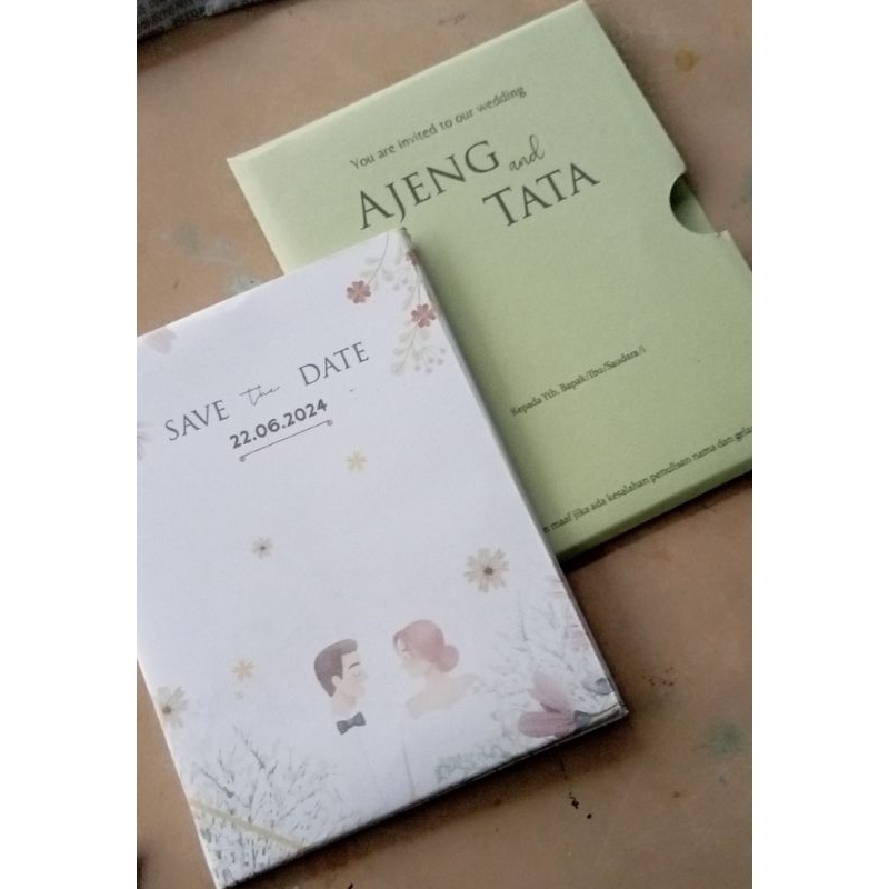 Undangan Hardcover lipat 2 + amplop